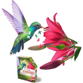 Madd Capp I Am Hummingbird 300-Piece Bird-Shaped Jigsaw Puzzle , Multicolored