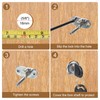 PATIKIL 4Pcs Drawer Lock with Keys, 16mm(5/8") File Cabinet Lock