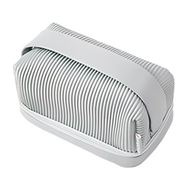 Bolsa de maquillaje Buttermilk por Pudinbag, Azul, Mediano, Suave y grande