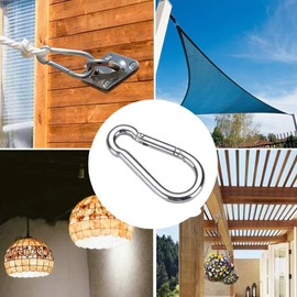 Pack of 20 Carabiner M4 Carabiner Hooks Stainless Steel 304 Spring Buckle Small Carabiner Snap Hooks for Connecting or Hanging Rigging