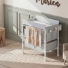 BOLUO Baby Changing Table with 4 Drawers, Waterproof Diaper Changing