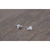 Minimalist Tiny Feet Stud Earring for Women Silver Small Cute