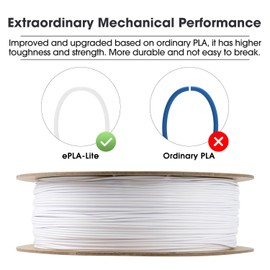 eSUN PLA Filament 1.75mm, High Toughness 3D Printer Filament Upgraded PLA Filament, Dimensional Accuracy +/- 0.03mm, 1KG per Spool, 4 Spools 3D Printing Filament for 3D Printers, Cold White
