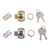Mini Keyed Lock 17x22mm, Color: Chrome