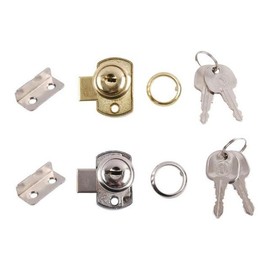 Mini Keyed Lock 17x22mm, Color: Chrome