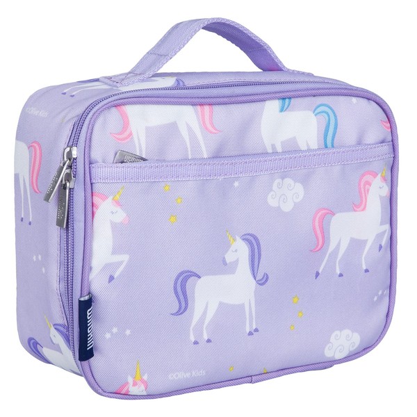 Wildkin Kids Insulated Lunch Box Bag for Boys & Girls, Reusable Kids Lunch Box is Perfect for Early Elementary Daycare School Travel, Ideal for Hot or Cold Snacks & Bento Boxes (Unicorn)