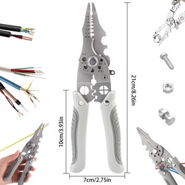27 in 1 Multifunctional Wire Stripper, Crimper Cable Cutter Pliers, Upgrade Wire Cutters Electrical, Cable Stripper Tool, Wire Stripping Pliers for Electricians Stripping and Cutting