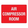 Air Compressor Room Red Landscape - Wall Sign Facility Signs