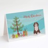 Bernedoodle #2 Christmas Tree Greeting Cards and Envelopes Pack of