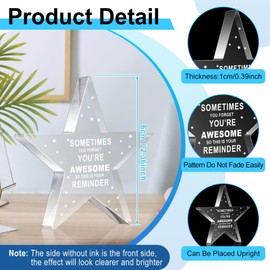 Huquary Star Employee Appreciation Awards for Coworker Acrylic Trophy Thank You Gift Keepsake for Nurse Team Staff Teacher Volunteer Retirement Farewell(Awesome)