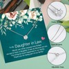 JeeweLife Daughter in Law Necklace, Sterling Silver Necklace, Birthday Gift