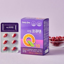 Daily One Real CoQ10 550mg x 30 Capsules 1 Bottle / 데일리원 리얼 코큐텐 550mg X 30캡슐 1통