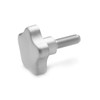 Ganter Normelemente Stainless Steel Star Grip Screw GN 5334-40-M8-20 Matt