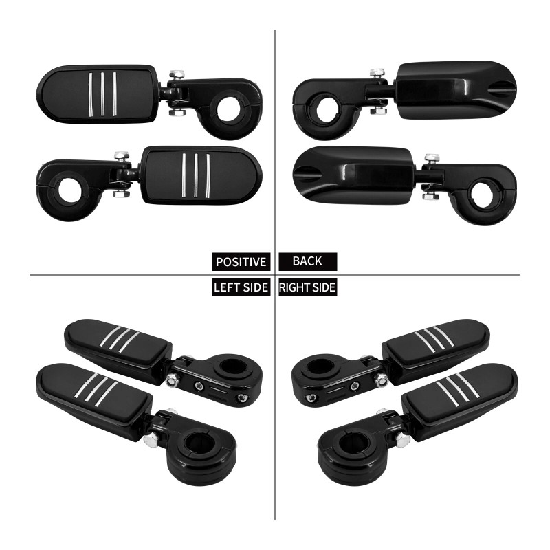 YHMTIVTU Black 1 1/4" 32mm Engine Guards Highway Foot Peg