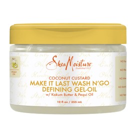 Shea Moisture Coconut Custard Make It Last Wash N Go Defining Gel Oil For Unisex 2.2 oz Gel