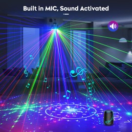 YoKen bar colourful stage light 9 Eyes RGB Laser & LED Strobe Light DMX Beam Show DJ Stage Lighting Lamp +Remote