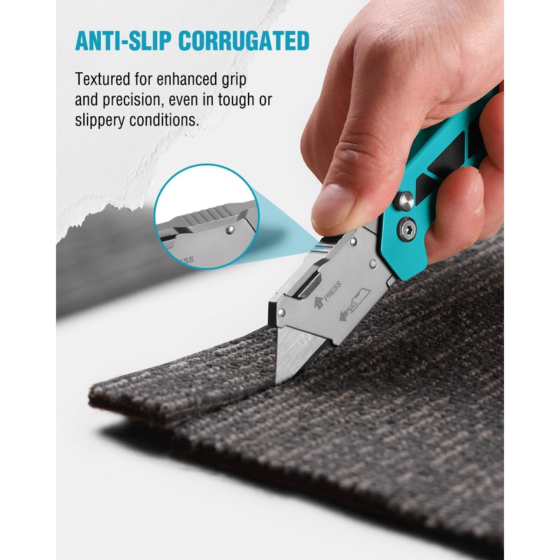 WORKPRO Folding Utility Knife, Mini Box Cutter with Quick Open