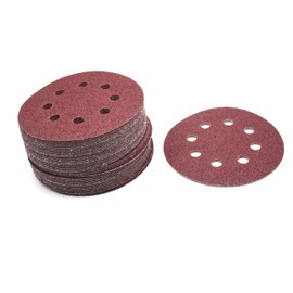 Antrader 50 PCS 5 Inch 40 Grit Sanding Disc 122mm 8 Hole Hook and Loop Sandpaper Air Power Angle Grinder Sander Disk Abrasive Tools Polising Pad for Random Orbit Sanders