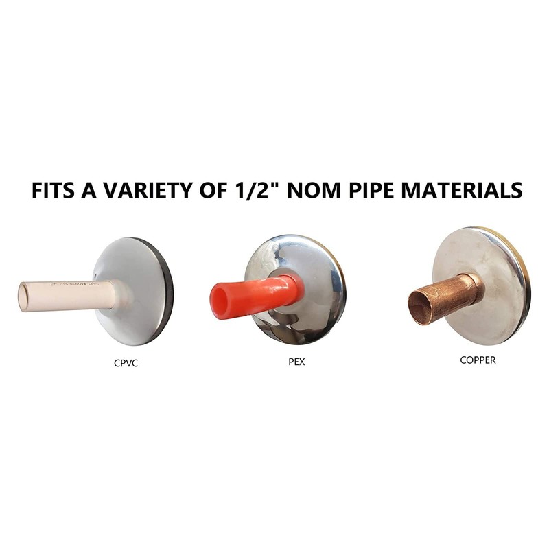 Miiflex 1/2" Chrome Plated Steel Escutcheon Flange Cover with Sure