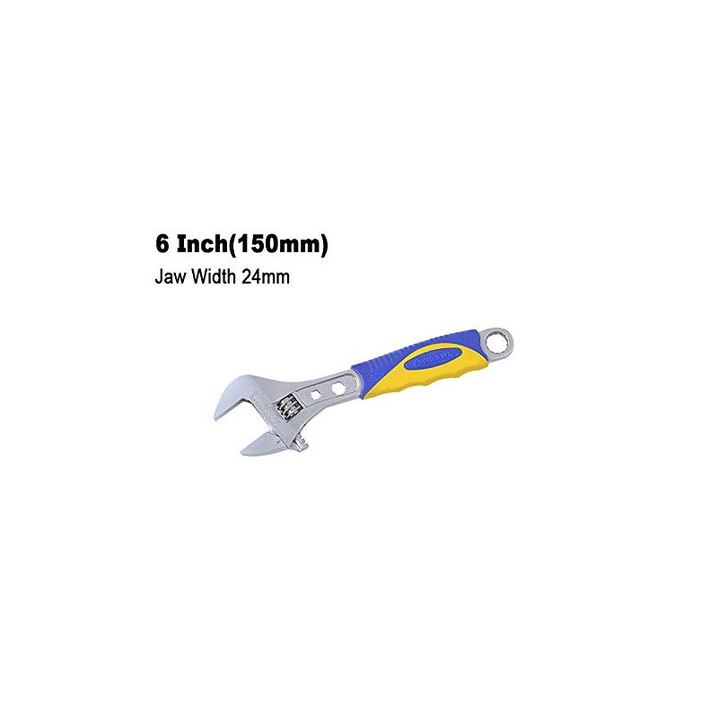 SENRISE Adjustable Wrench Adjustable Spanner Soft Grip Wide Mouth Wide