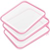 Hoolerry 3 Pcs Clear Hard Zipper Case Plastic Pouch Transparent