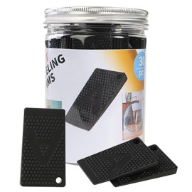 Furniture Levelers, 35 Piece Jar, Plastic Shims for Leveling, Black Rubber Wedge for Table Toilet Refrigerator Piano, Small Shims for Home Improvement and Work