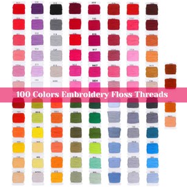 Friendship Bracelet String Kit, Selizo 100 Colors Embroidery Floss Cross Stitch Thread Supplies Kit with Organizer Storage Box, 39 Pcs Tools and 400 Beads for Embroidery Friendship Bracelet