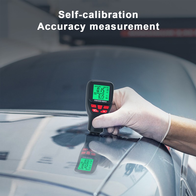 Paint Thickness Meter Gauge 0 To 2000UM Accuracy Auto Power