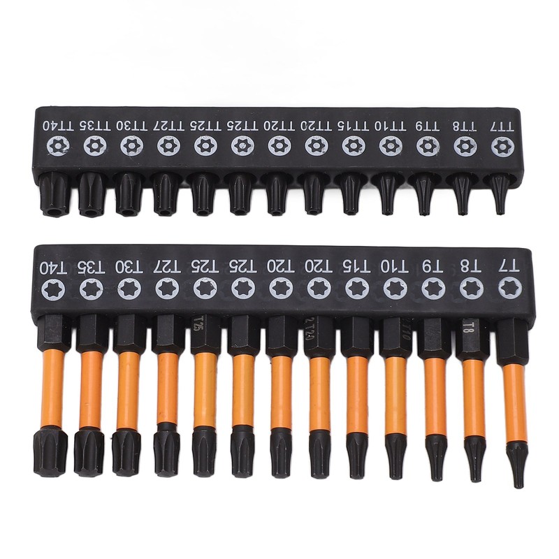 26Pcs Screwdriver Bit Star S2 Alloy Steel 1/4in Hex Shank