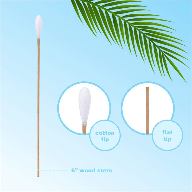 Wood Stem Costmetic Swab