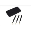 GLAMSA Set of 3 Premium Tweezers with Magnetic Case -