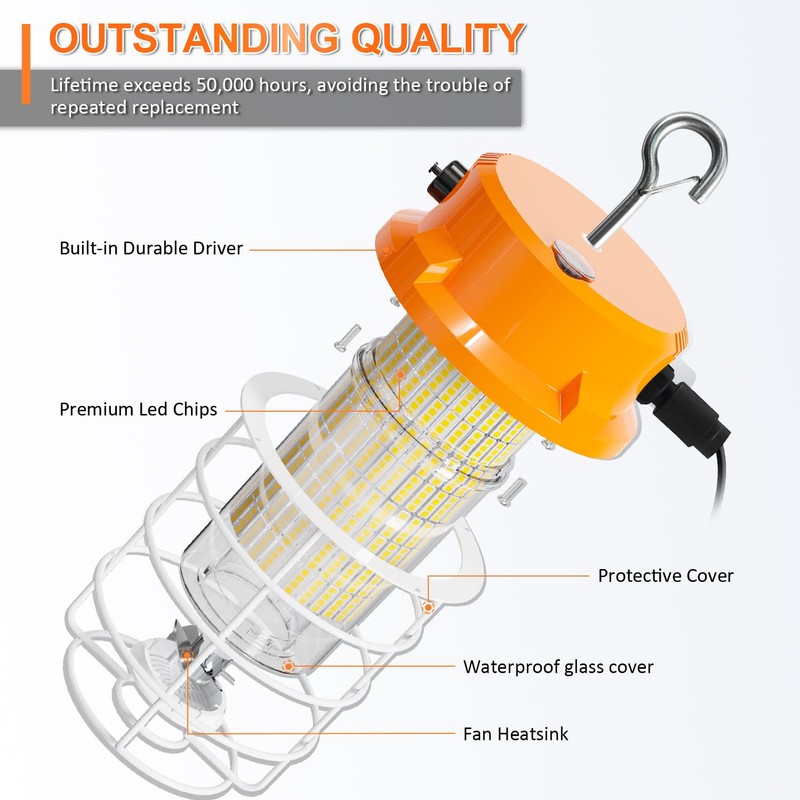 150W LED Temporary Work Light 5000K Daylight 22500 Lumens Super