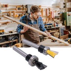 2-Piece Dovetail Cutter Bits, 1/4 Inch Shank Cutting Diameter in 1/2 Inch 5/8 Inch, Shank Dovetail Cutter Bit Set with Bearing for Woodworking Cutters