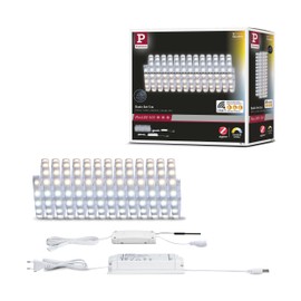 Paulmann 78873 LED Stripe MaxLED 500 Basic Set Smart Home Zigbee Tunable White 5 m IP44 26W 230/24V 2750lm Silver LED Strip Light Splashproof