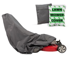 Lawn Mower Cover V2.0 Waterproof Outdoor use suits Push lawnmower Gas & Electrical - Heavy Duty Marine Grade 600D Solution Dyed Fabric with Fade Resistant UV Protection for outside use