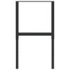 SKM Metal Frame Set of 2 Black Powder-Coated Metal Small,Black
