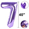 40 Inch Number Balloon Purple 7 Balloon Purple Party Decorations,