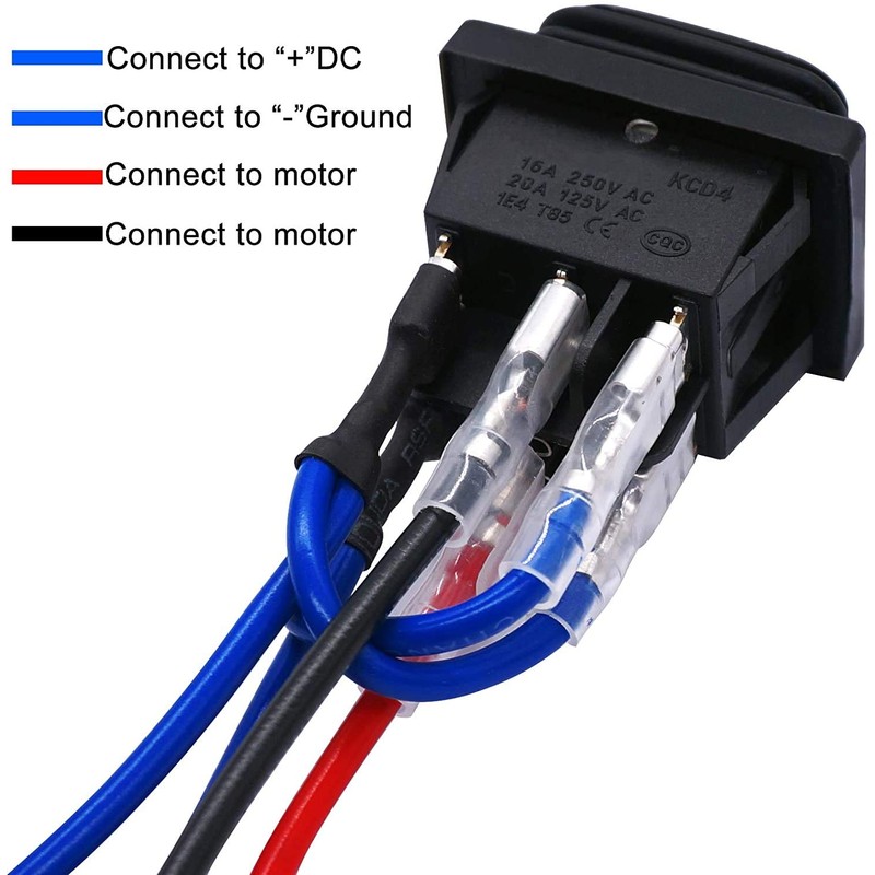 Taiss/Waterproof Latching Polarity Reverse Switch Control Rocker Switch DC Motor