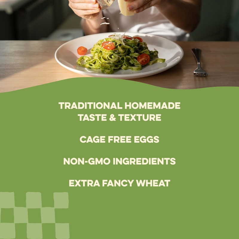 Al Dente Garlic Herb Pappardelle – All-Natural, Hand-Crafted Egg Pasta,