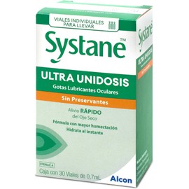 Systane Ultra Unidosis Gotas Oculares Sin Conservadores para Ojo Seco, Hidratación Inmediata, Compatibles con Lentes de Contacto, Pack de 30 Viales Unidosis