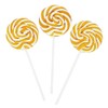 GOLD SWIRL LOLLIPOPS - 24 CANDY SUCKERS INDIVIDUALLY WRAPPED -