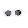 Womens Unicorn Rainbow Cloud Mod Oval Plastic Sunglasses Blue Glitter