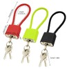 Namvo 3Pcs Heavy Duty Padlock with Key and Wire Rope