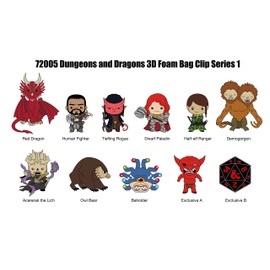 Dungeons & Dragons 3D Foam Collectible Bag Clip in Blind Bag, Multi Color