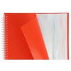 Oxford, A4 Plastic Case Binder, 30 Transparent Covers, Red