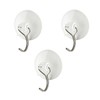 LEC Suction Cup Hooks, Pack of 3, Load Capacity 28.2