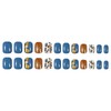 24 Pcs Fall Press on Nails Short Square Fake Nails