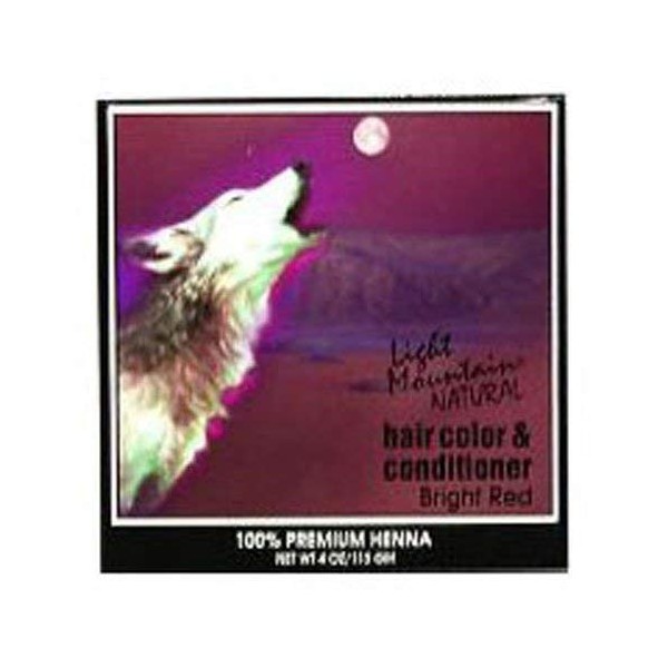 Light Mountain Hair Color Bright Red 4 Ounces (5 Pack) 