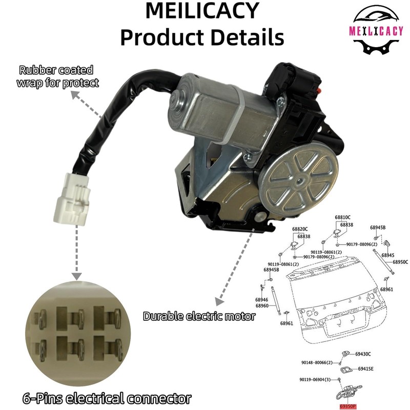 MEILICACY Rear Trunk Latch Power Liftgate Lock Actuator Motor Compatible