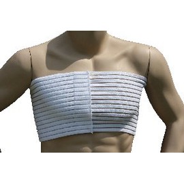 Alpha Medical Elasto-Fit Adjustable Breast and Chest Compression Wrap – Premium Support and Comfort for Post-Surgical Recovery. L0220 (Large ; Black)